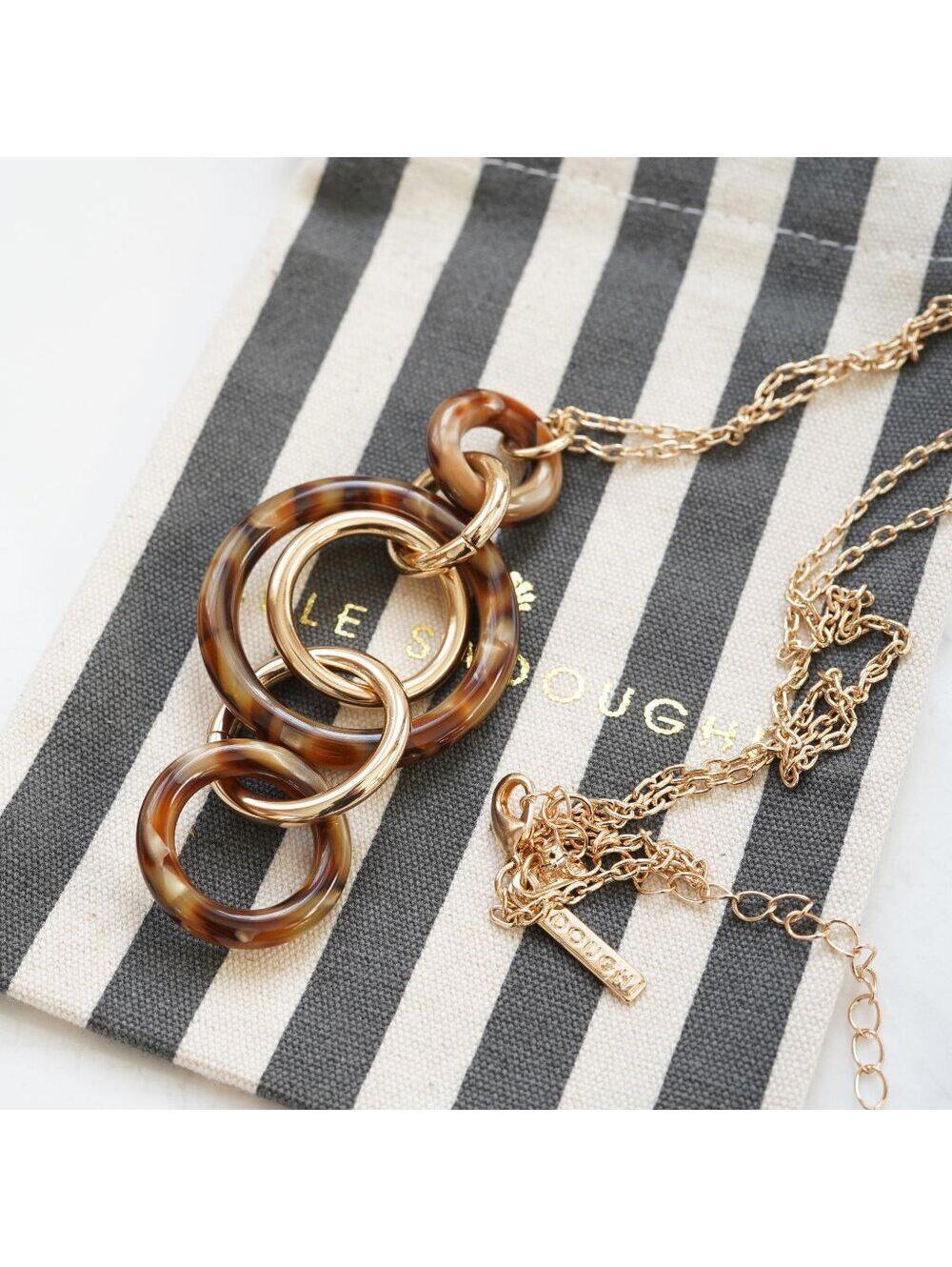 Lele Sadoughi Triple Hoop Pendant Necklace - Picture 2 of 3